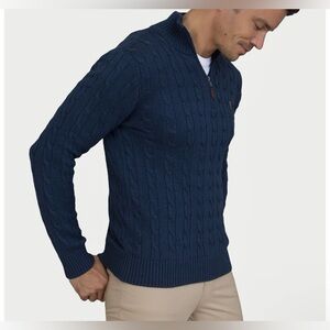 VEDO QUARTER ZIP PULLOVER // INDIGO